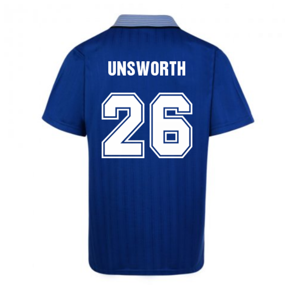 Score Draw Everton 1995 Cup Final Umbro Retro Football Shirt (UNSWORTH 26)