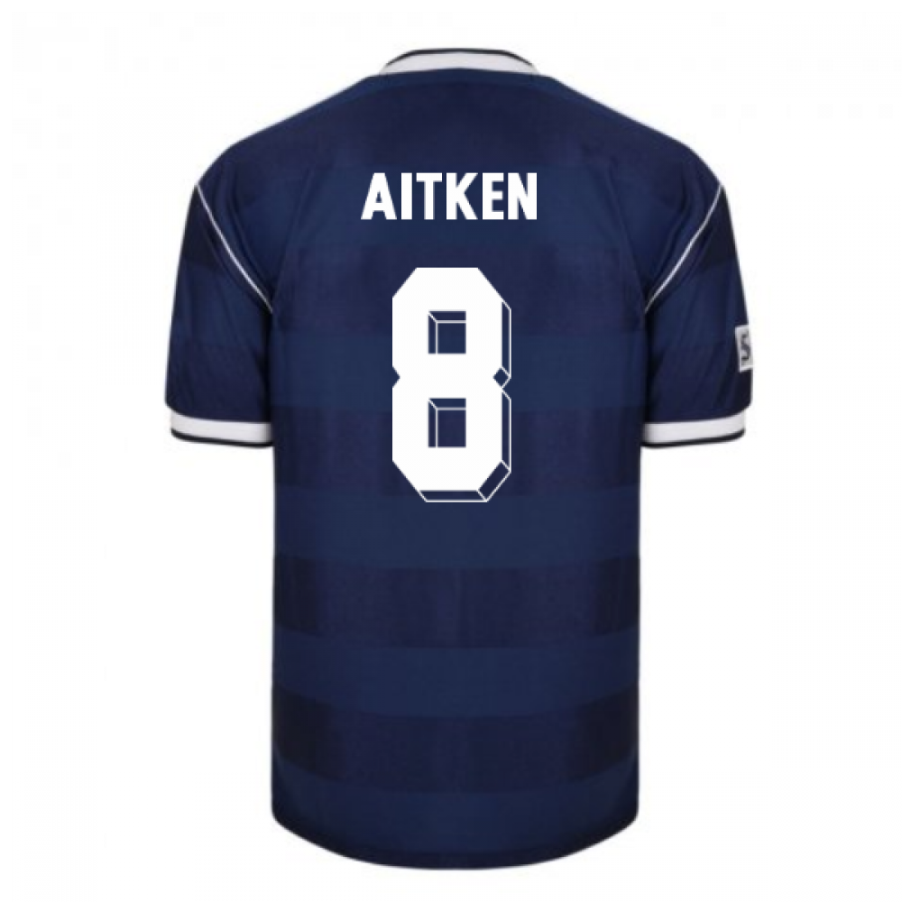 Score Draw Scotland 1986 Retro Football Shirt (Aitken 8)