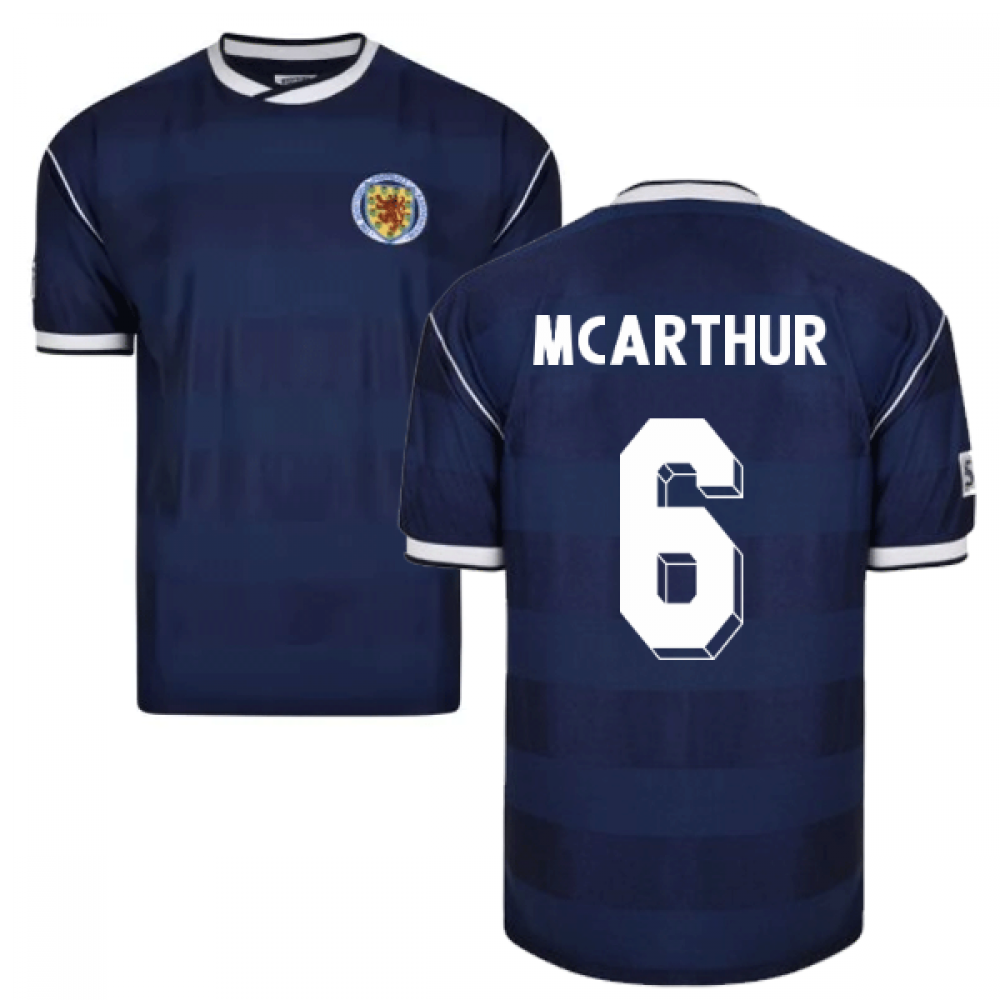 Score Draw Scotland 1986 Retro Football Shirt (McArthur 6)