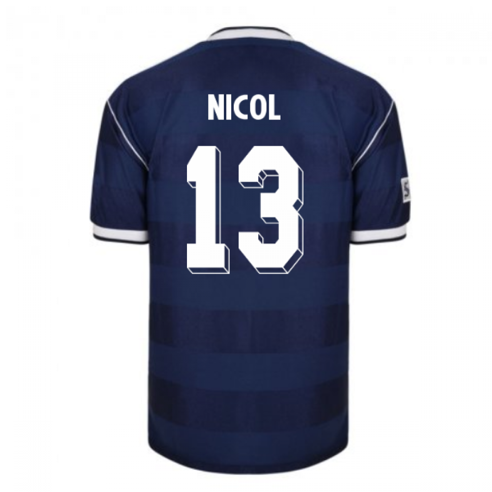 Score Draw Scotland 1986 Retro Football Shirt (Nicol 13)