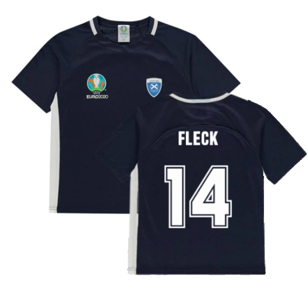 Scotland 2021 Polyester T-Shirt (Navy) - Kids (Fleck 14)