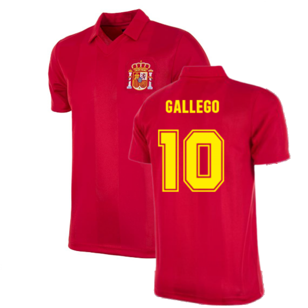 Spain 1984 Retro Football Shirt (Gallego 10)