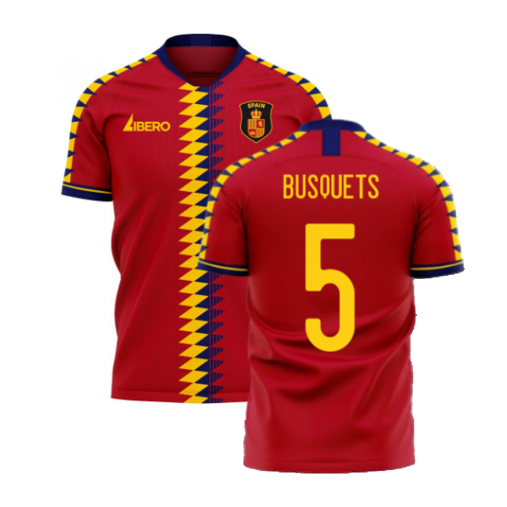 Spain 2024-2025 Home Concept Football Kit (Libero) (BUSQUETS 5)