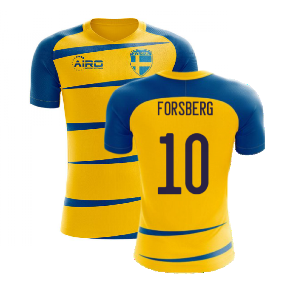 Sweden 2024-2025 Home Concept Football Kit (Airo) (FORSBERG 10)