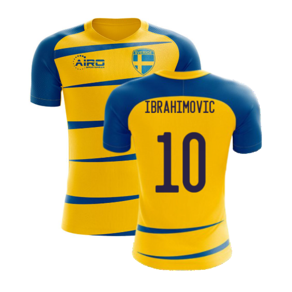 Sweden 2024-2025 Home Concept Football Kit (Airo) (IBRAHIMOVIC 10)