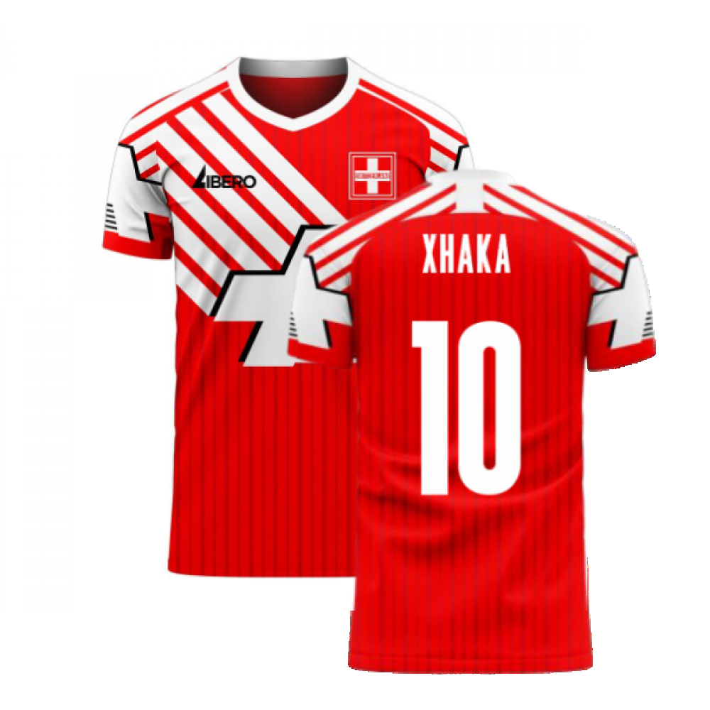 Switzerland 2024-2025 Retro Concept Football Kit (Libero) (XHAKA 10)