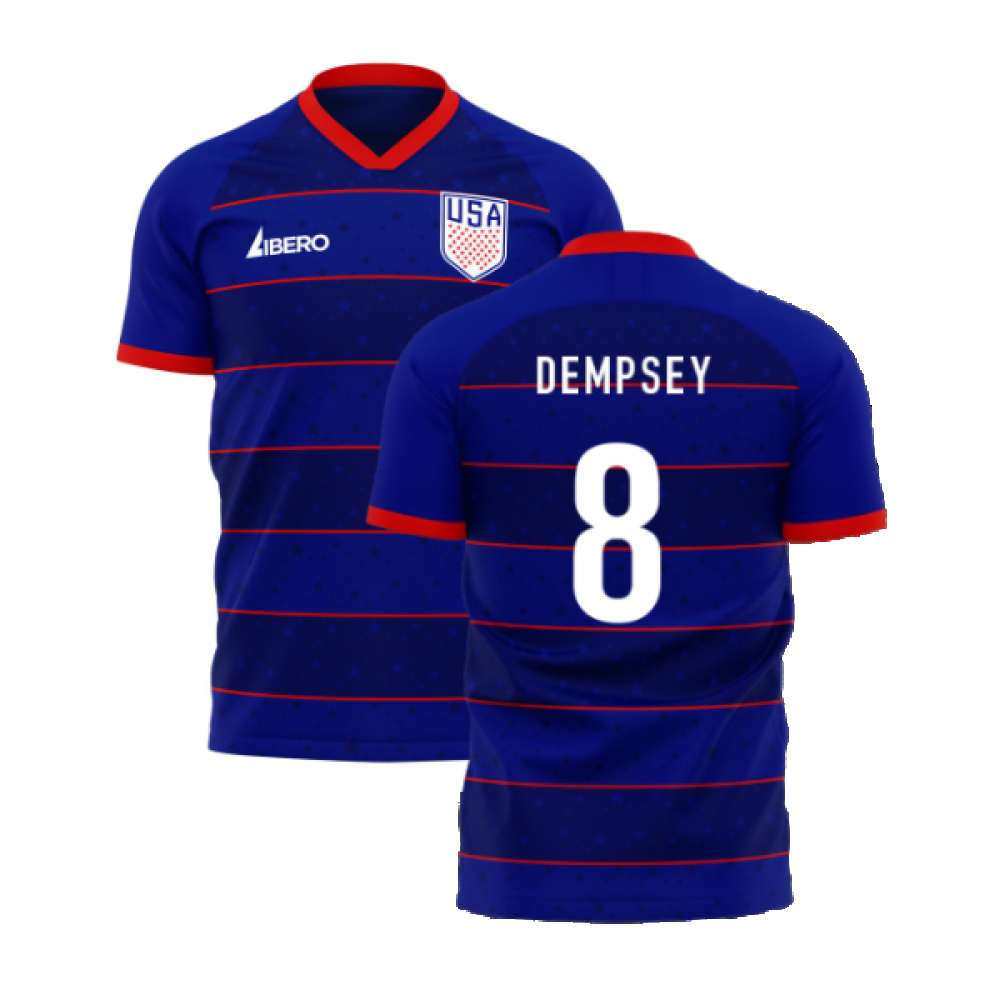 United States 2024-2025 Away Concept Football Kit (Libero) (DEMPSEY 8)