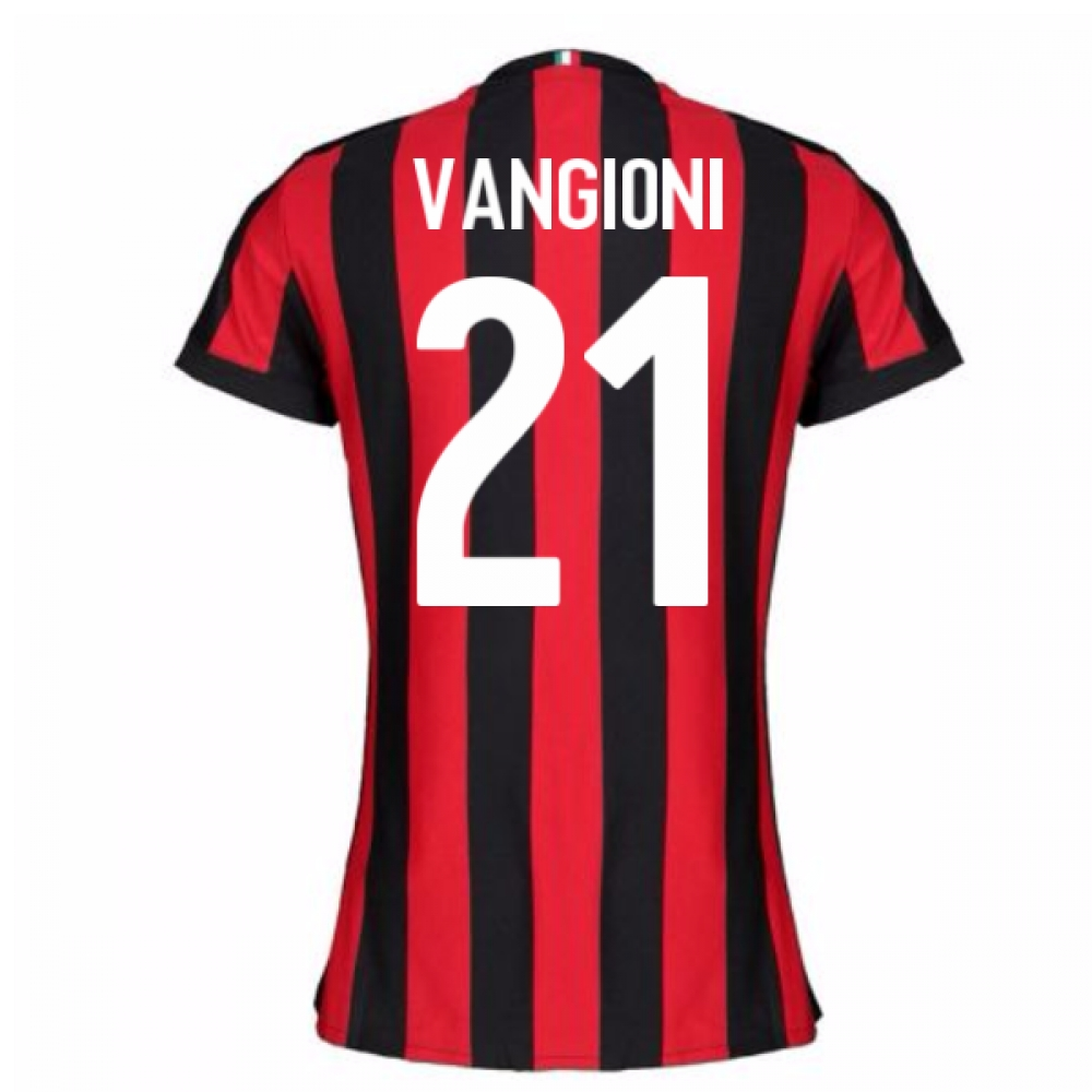 2017-2018 AC Milan Womens Home Shirt (Vangioni 21)