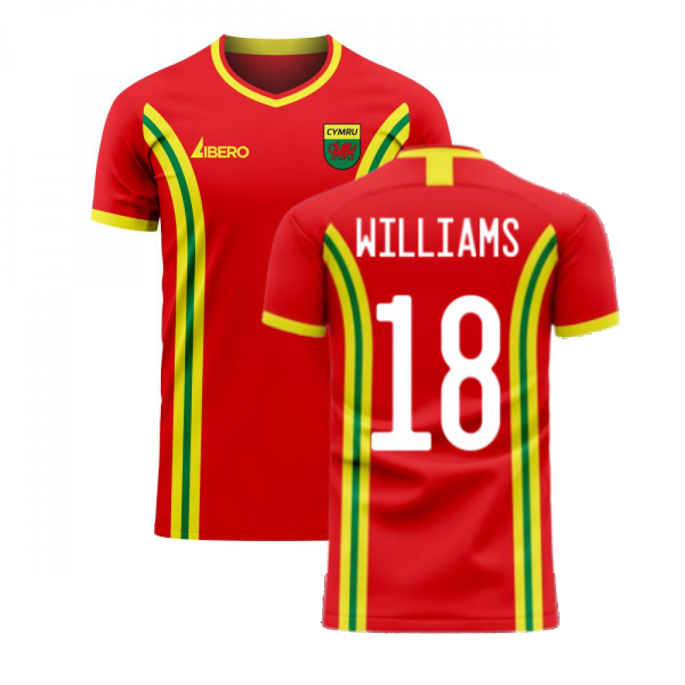 Wales 2024-2025 Home Concept Football Kit (Libero) (WILLIAMS 18)