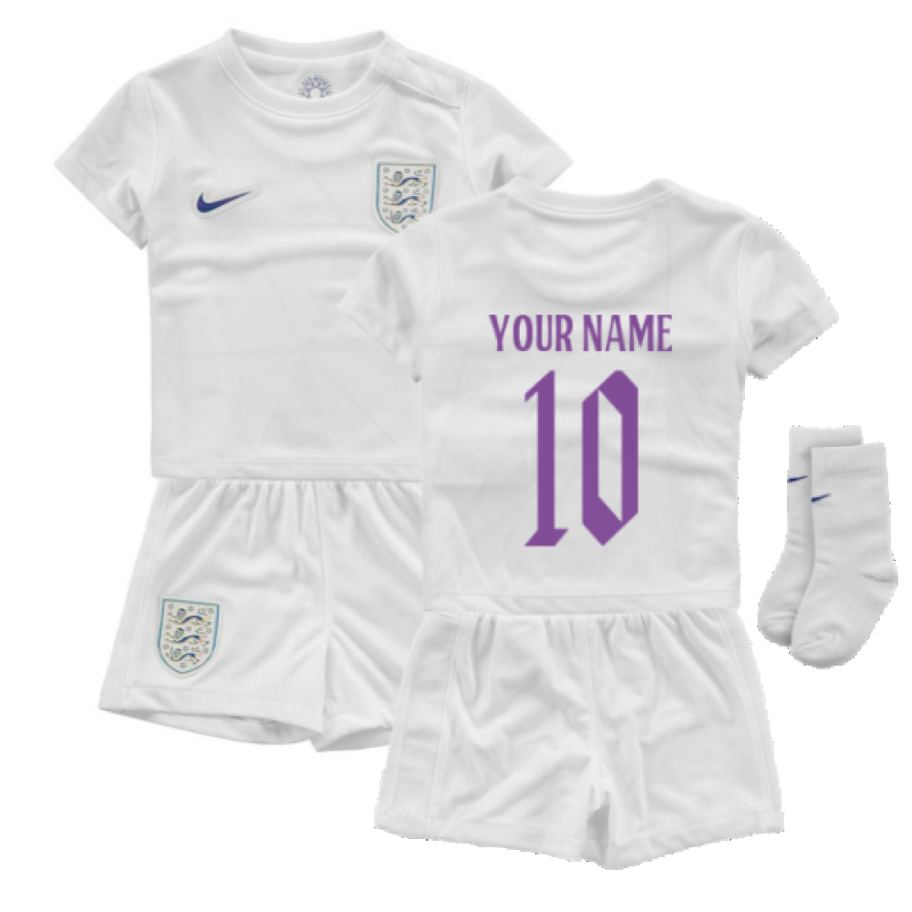 2022 England Little Boys Home Kit (Your Name)