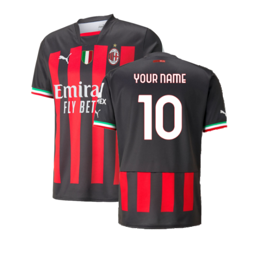 2022-2023 AC Milan Home Shirt (Your Name)