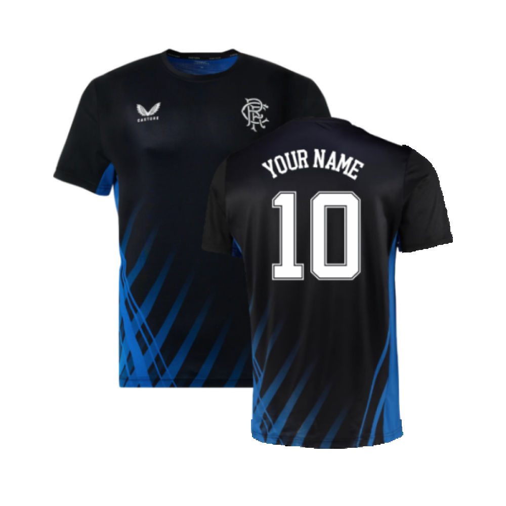 2022-2023 Rangers Training Tee (Black) (Your Name)