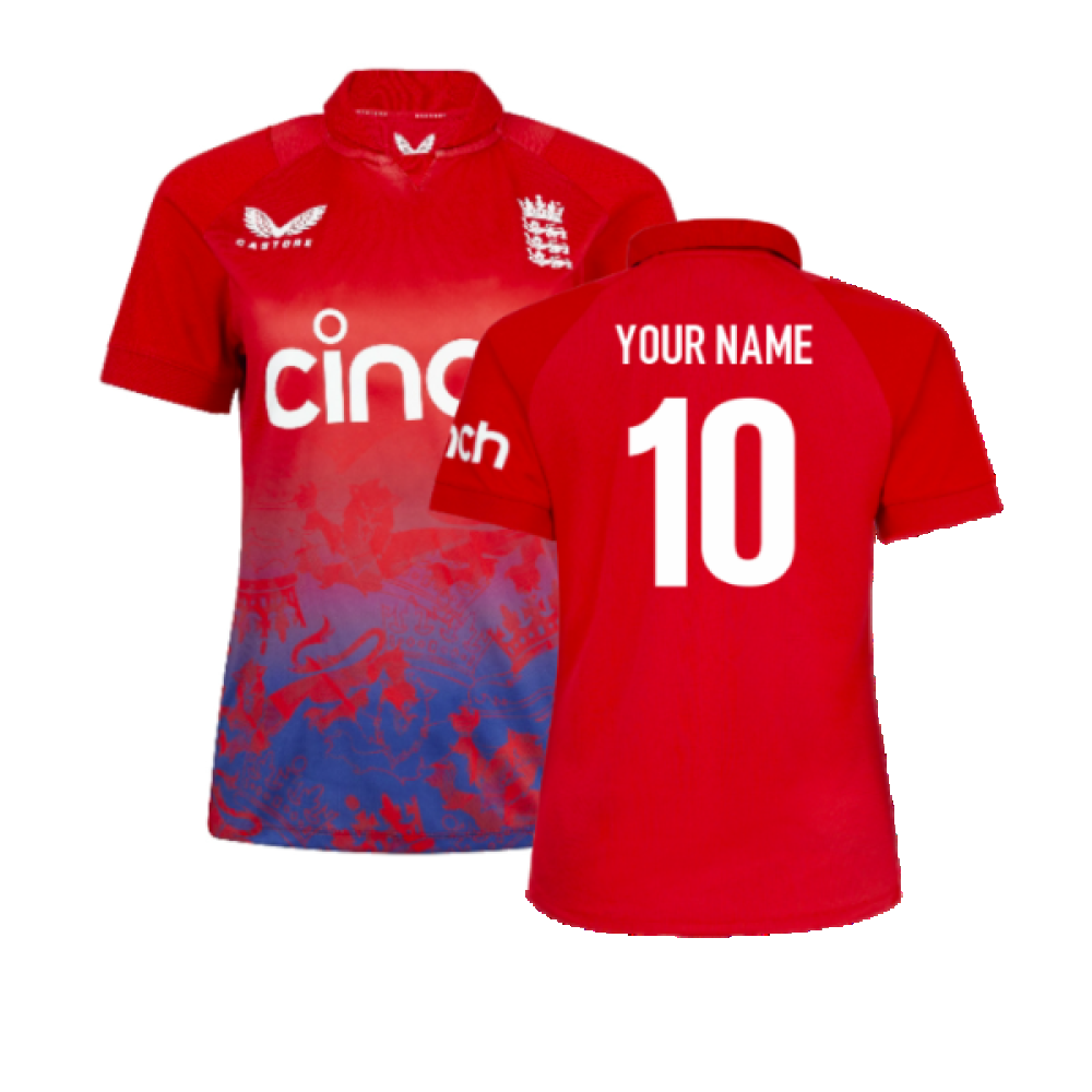 2023 England Cricket T20 Replica SS Jersey (Ladies) (Your Name)