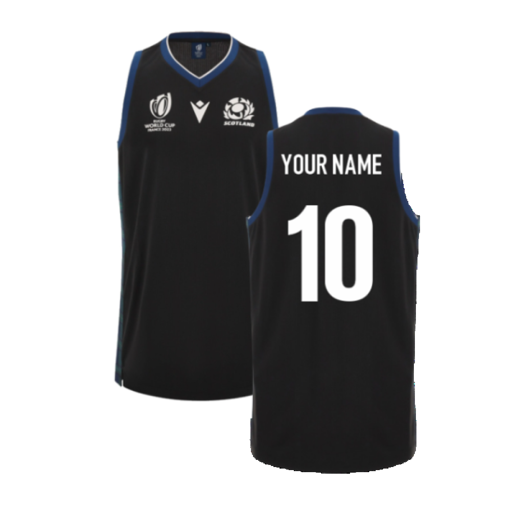 2023-2024 Scotland RWC Training Basketball Singlet (Black) (Your Name)