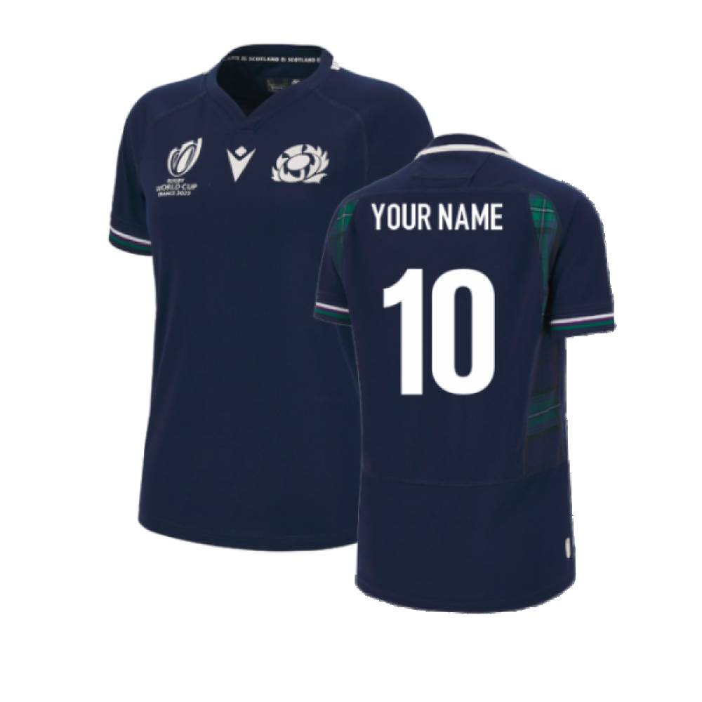 Scotland RWC 2023 Home Rugby Poly Replica Shirt (Ladies) (Your Name)