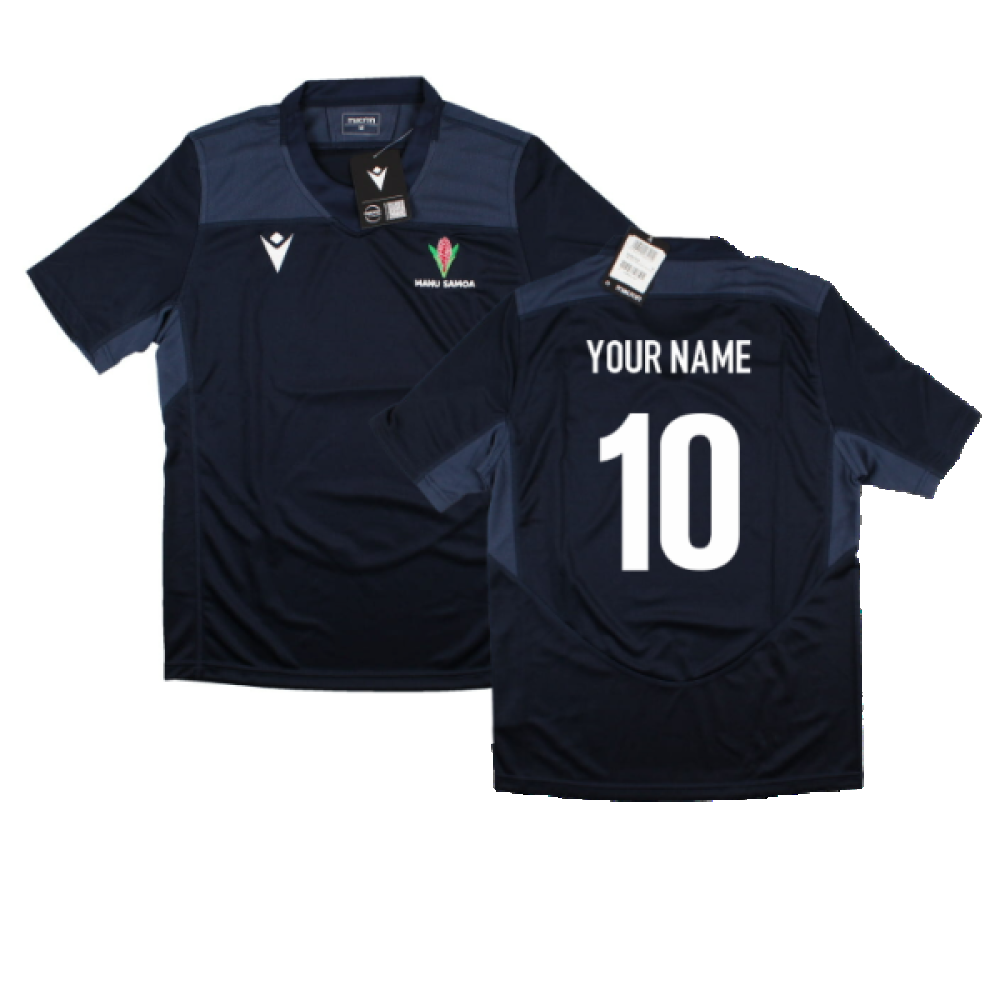 2023-2024 Samoa Rugby Training Jersey (Navy) (Your Name)