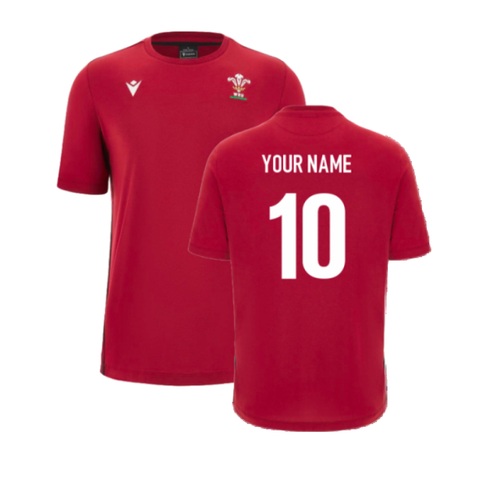 2023-2024 Wales Rugby Travel Cotton Shirt (Red) (Your Name)