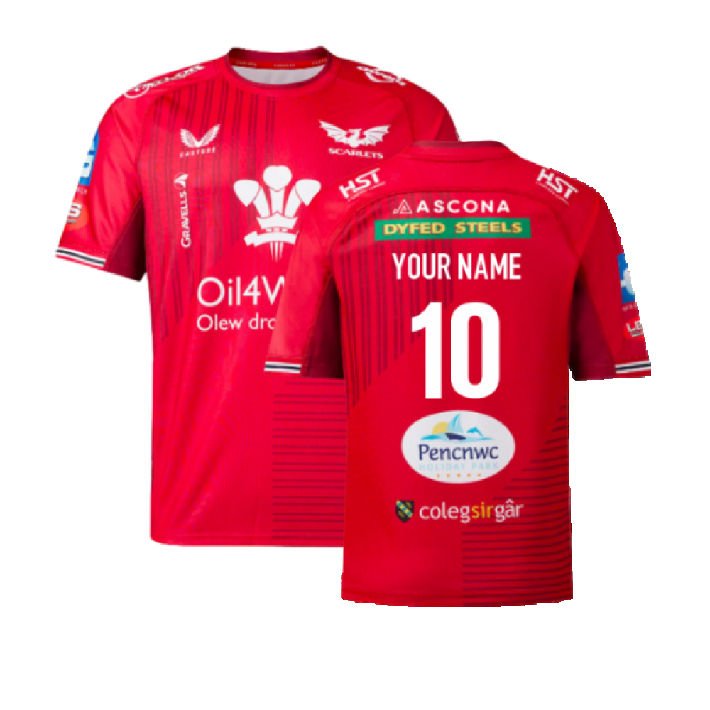 2023-2024 Scarlets Home Rugby Shirt (Your Name)