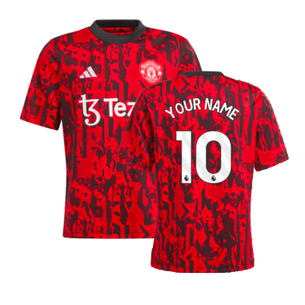 2023-2024 Man Utd Pre-Match Shirt (Red) - Kids (Your Name)