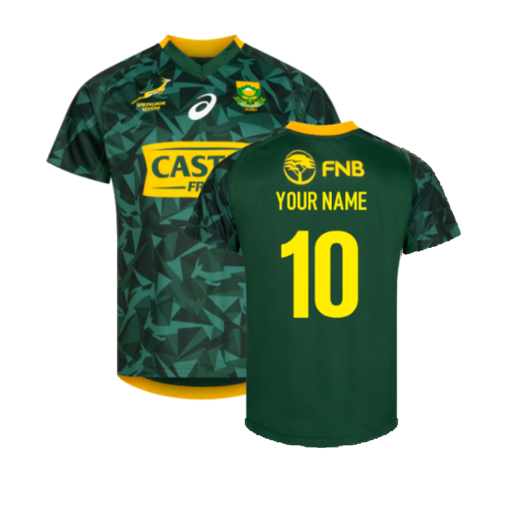 2018-2019 South Africa Springboks Sevens Mens Home Rugby Shirt (Your Name)