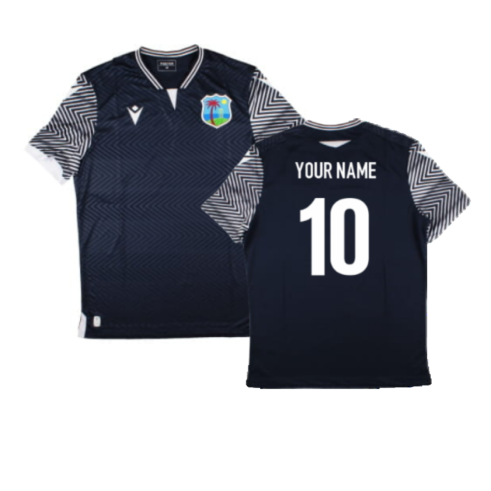 2024 West Indies Cricket Training Shirt (Navy) (Your Name)