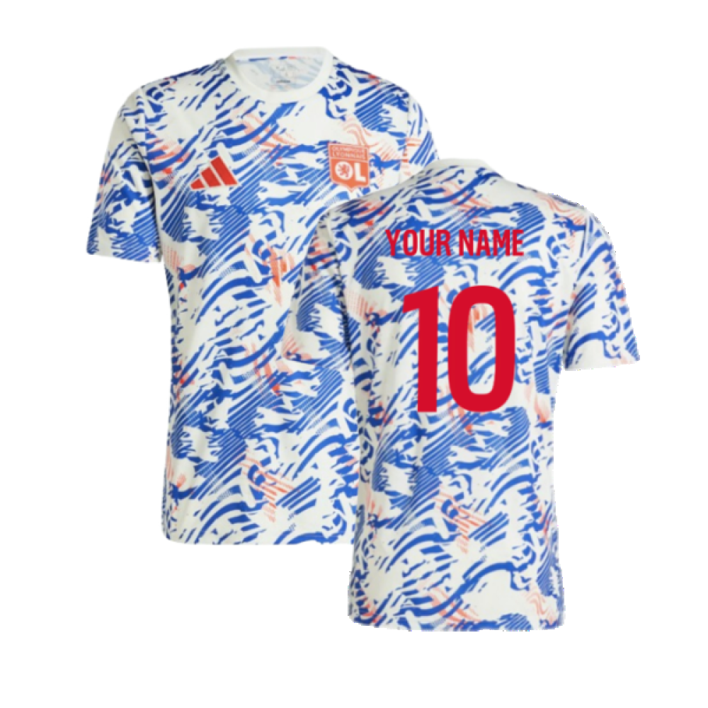 2024-2025 Olympique Lyon Pre-Match Shirt (White) (Your Name)