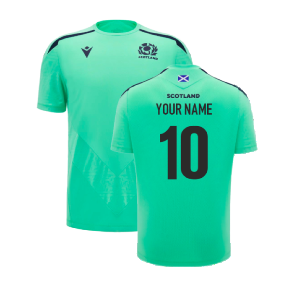 2024-2025 Scotland Rugby Poly Training Shirt (Green) (Your Name)