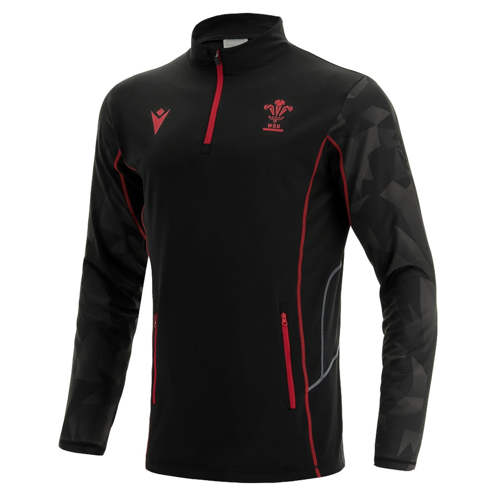 2021-2022 Wales Half Zip Performance Softshell (Black)