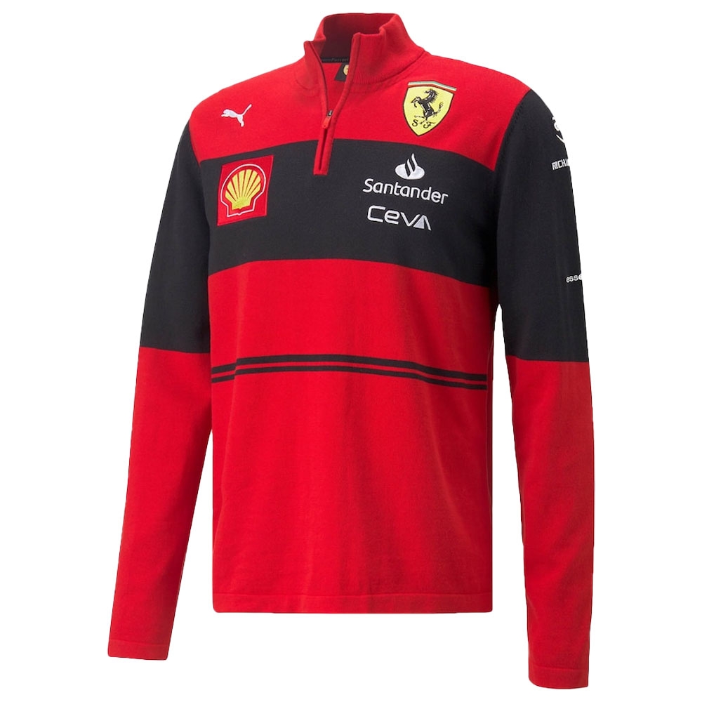 2022 Ferrari Team Half Zip Jumper (Red)