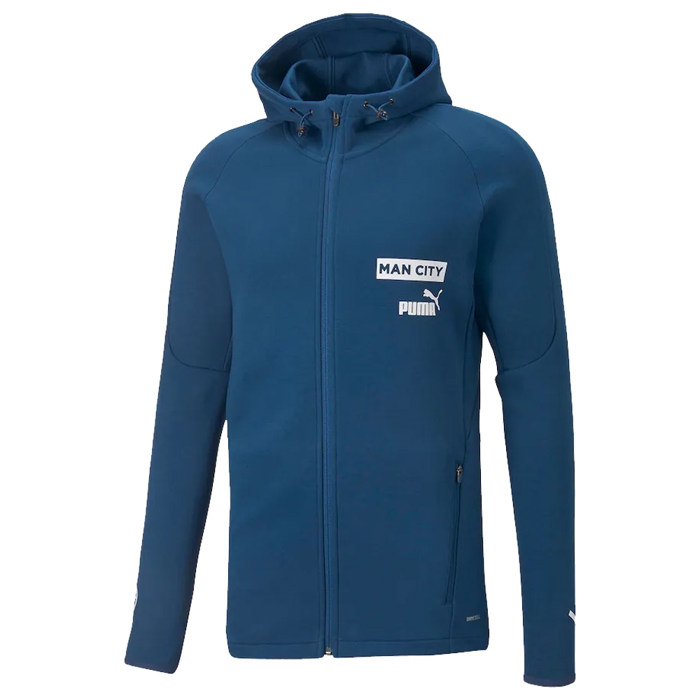 2022-2023 Man City Casuals Hoody Jacket (Blue)