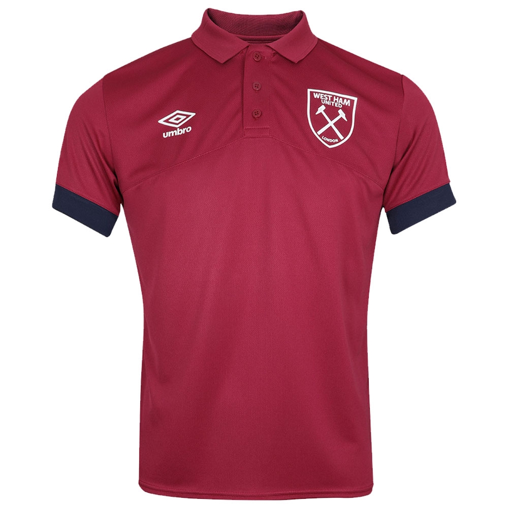 2022-2023 West Ham Poly Polo Shirt (Red Plum) - Kids