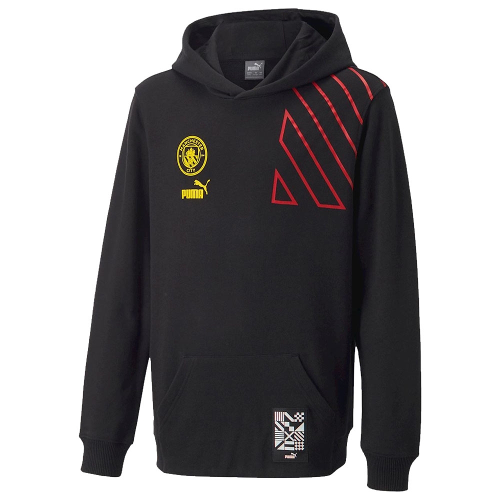 2022-2023 Man City FtblCulture Hoody (Black) - Kids