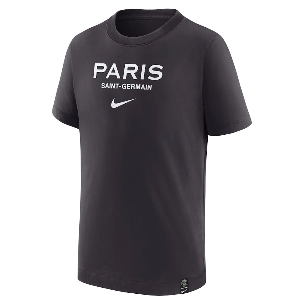 2022-2023 PSG Swoosh T-Shirt (Black) - Kids