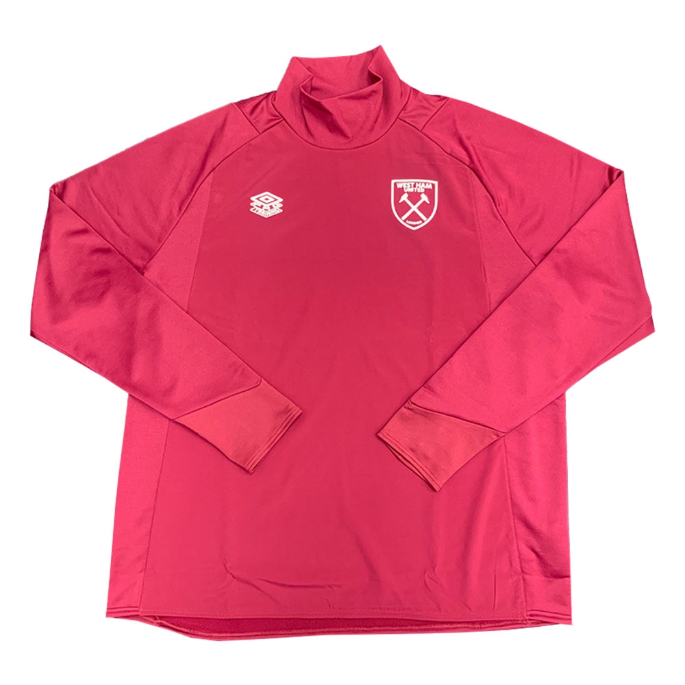 2022-2023 West Ham Drill Top (U) - Red Plum