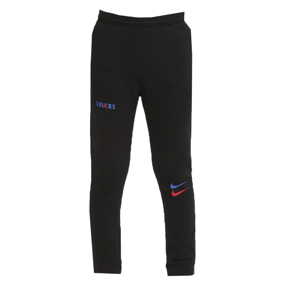 2022-2023 Barcelona Fleece Football Pants (Black) - Kids