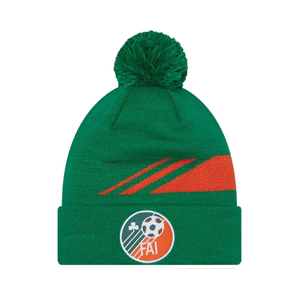 2022-2023 Ireland FAI Stripe Bobble Cuff Beanie