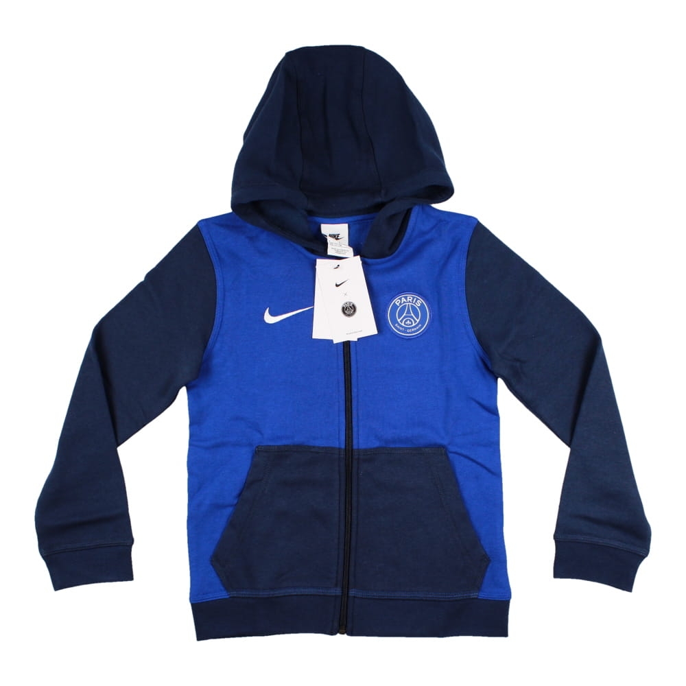 2022-2023 PSG Full Zip Hoodie (Blue) - Kids