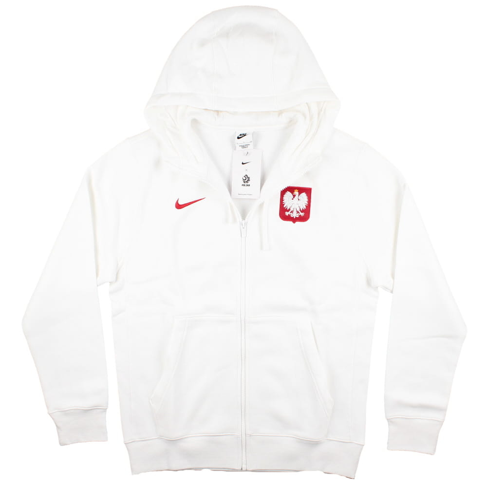 2022-2023 Poland Full Zip Fleece Hoodie (White)