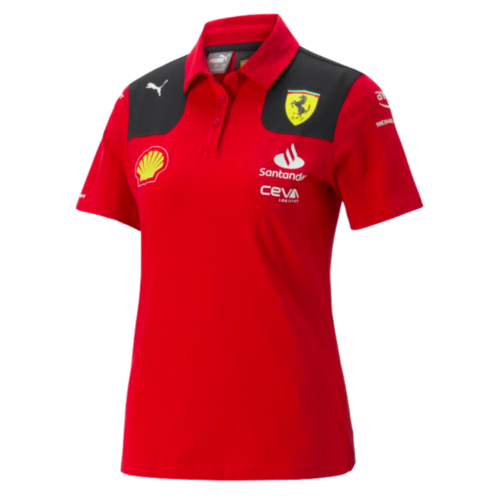 2023 Ferrari Team Polo Shirt (Red) - Ladies