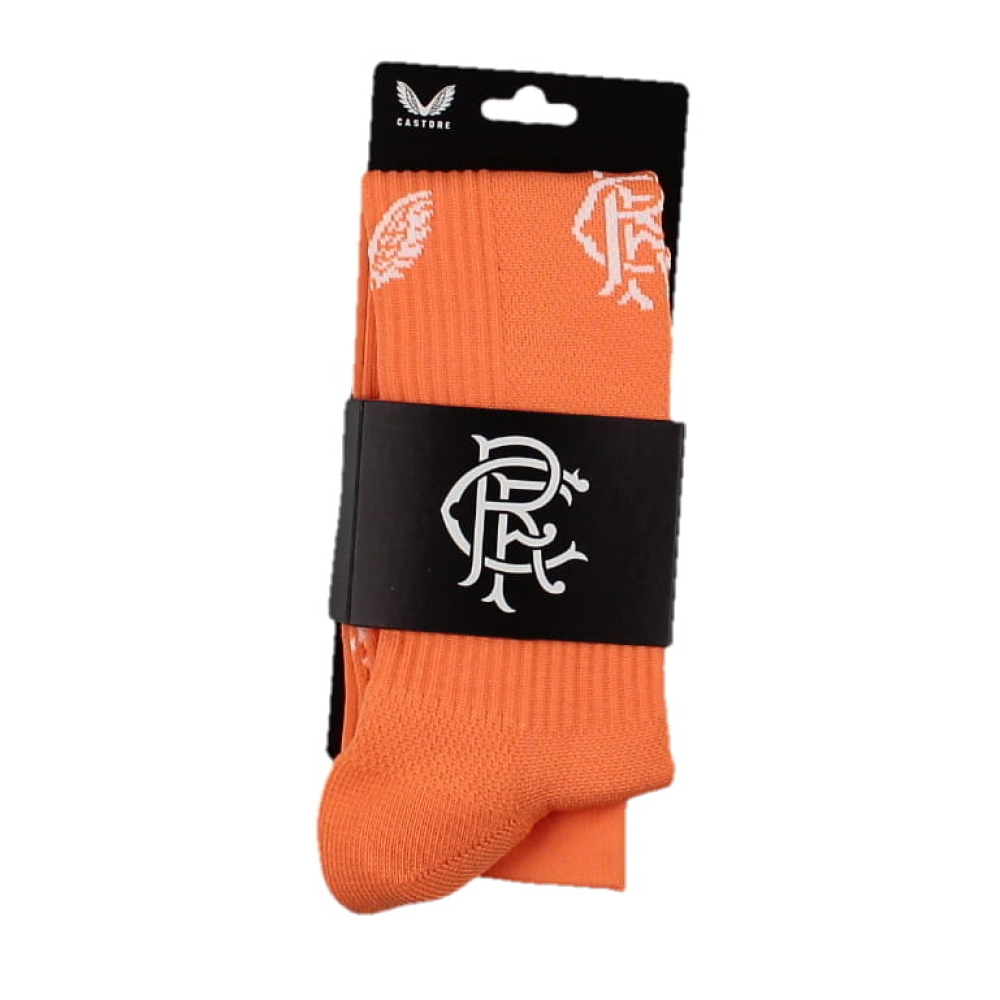 2022-2023 Rangers Goalkeeper Socks (Orange) - Kids