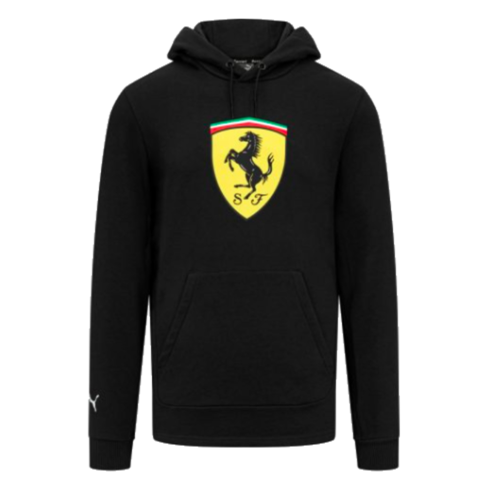 2023 Ferrari Fanwear Big Shield Hoodie (Black)