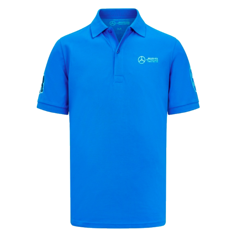 2023 Mercedes George Russell Polo Shirt (Blue)