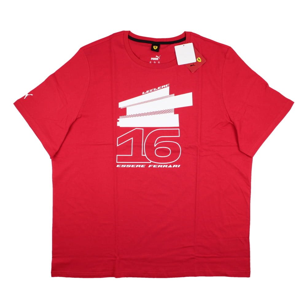 2023 Ferrari Fanwear Drivers Tee LeClerc #16 (Red)