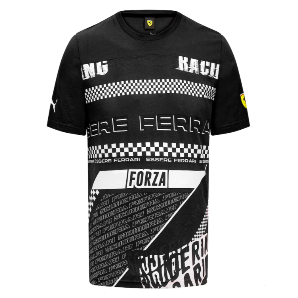 2023 Ferrari Fanwear Graphic Tee (Black)