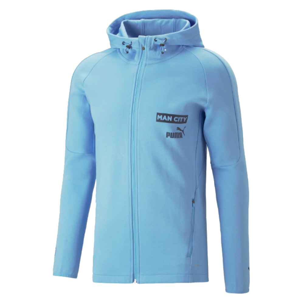 2023-2024 Manchester City Casuals Hoody Jacket (Light Blue)