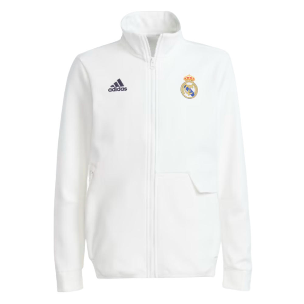 2023-2024 Real Madrid Anthem Jacket (White) - Kids