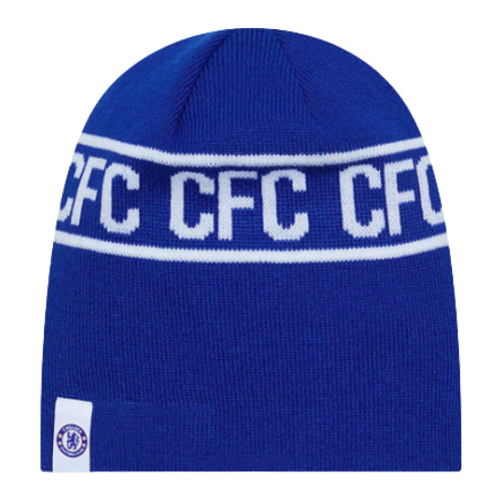 2023-2024 Chelsea Letter Bobble Knit Beanie Hat (Blue)