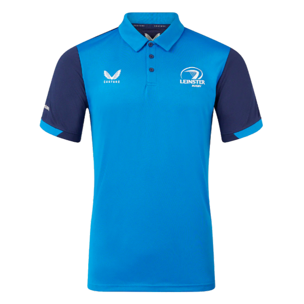 2023-2024 Leinster SS Mens Travel Polo Shirt (Blue)