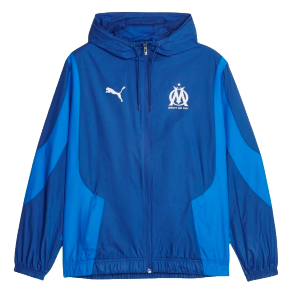 2023-2024 Marseille Pre-Match Anthem Jacket (Blue)