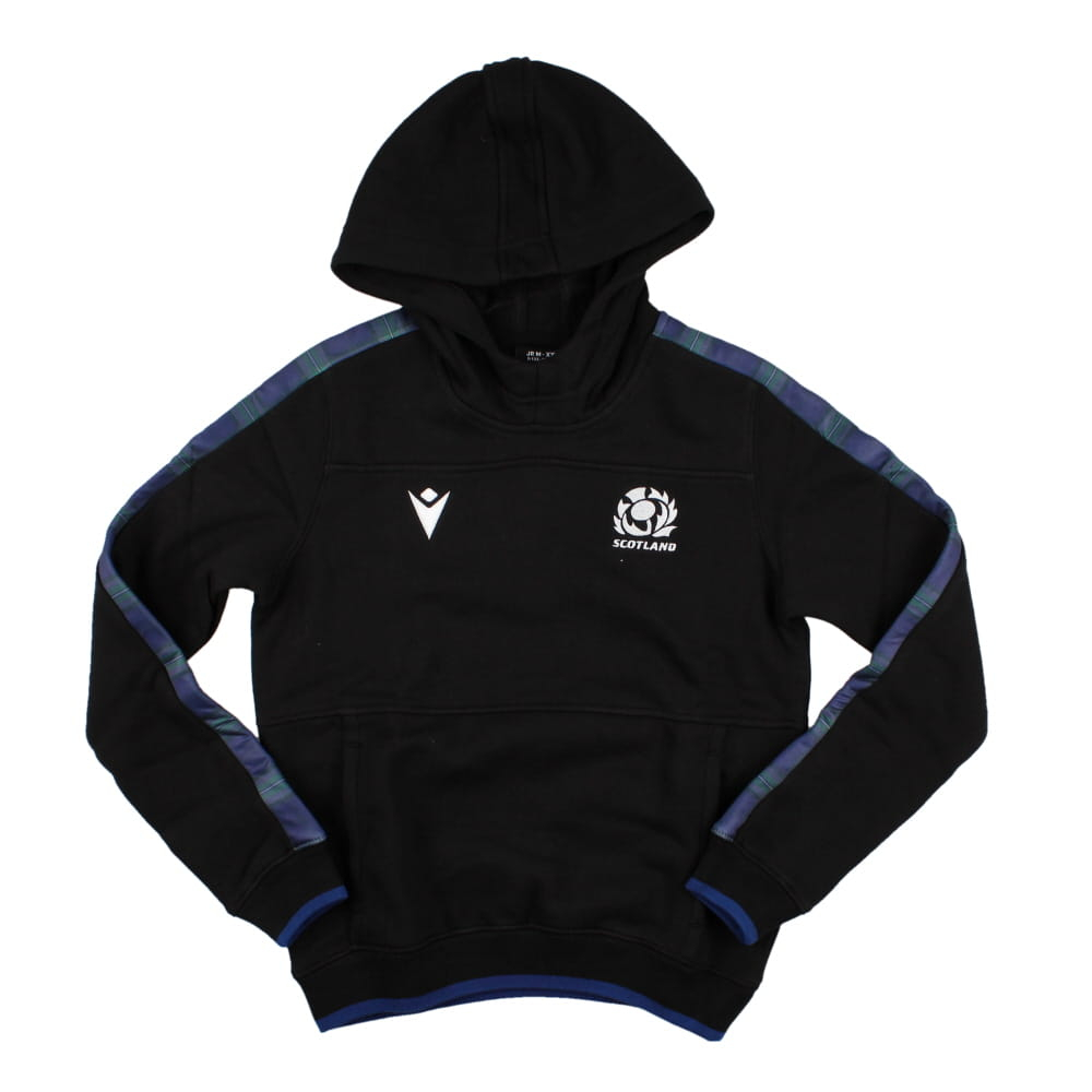 2023-2024 Scotland Rugby Kangaroo Pouch Hoody (Black) - Kids